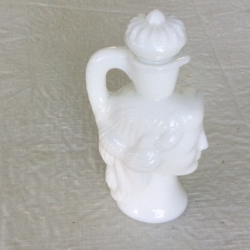 Vintage Avon Grecian  Lady's Head Glass Cologne Bottle